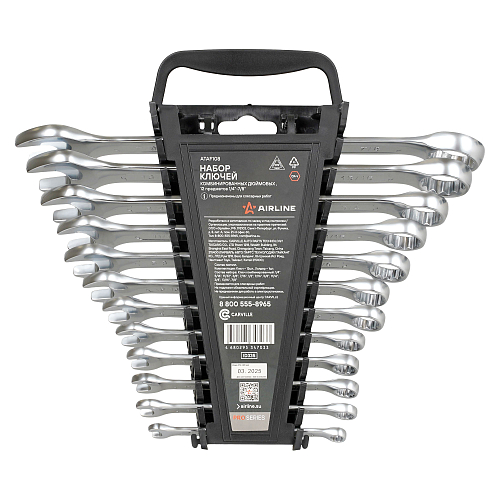 Набор ключей комбинированных дюймовых PRO 12пр. (1/4"-7/8") холдер