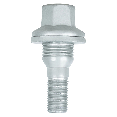 Болт колесный M12x1,25x19x58, конус с шайбой, ключ 17, дакромет, 1 шт для Peugeot/Citroen