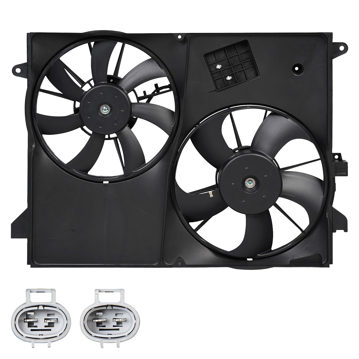 Электровентилятор охлаждения для автомобилей Chevrolet Captiva (06-)/Opel Antara (07-) (2 вент.) (с кожухом)