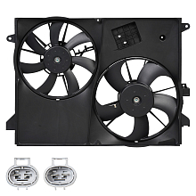 Электровентилятор охлаждения для автомобилей Chevrolet Captiva (06-)/Opel Antara (07-) (2 вент.) (с кожухом)