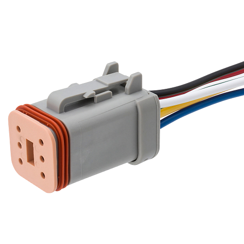 Разъем 6 pin с проводами серии Deutsch DT06-6S-E004 для ГАЗ, КАМАЗ, DAF, IVECO, MAN, Scania