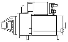 Стартер для автомобилей MAN TGL (04-) с дв. D0834/TGM (05-) с дв. D0836 24В 4кВт (10 зуб.)