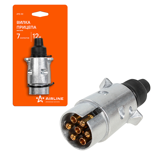 Вилка прицепа 12В 7 контактов металл