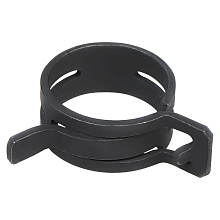 Хомут пружинный 27 (25,2-29/12мм), мин.26мм, самозажимной, хром-цинк(dacromet),черный