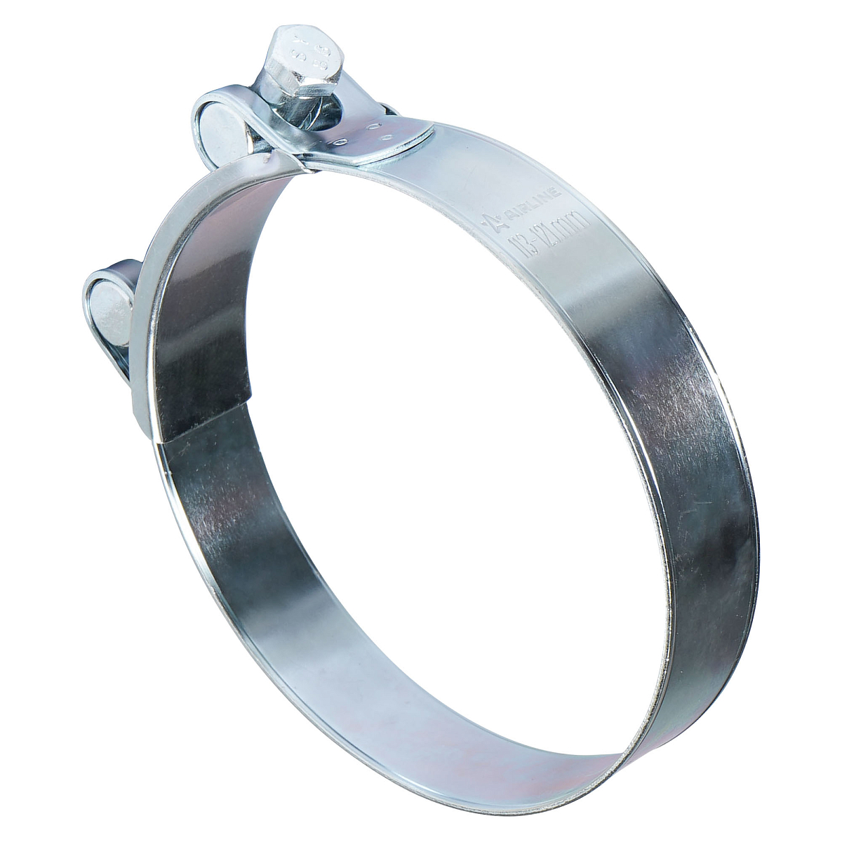 Хомут силовой 113-121/24мм, шарнирный, W1(оцинк.)