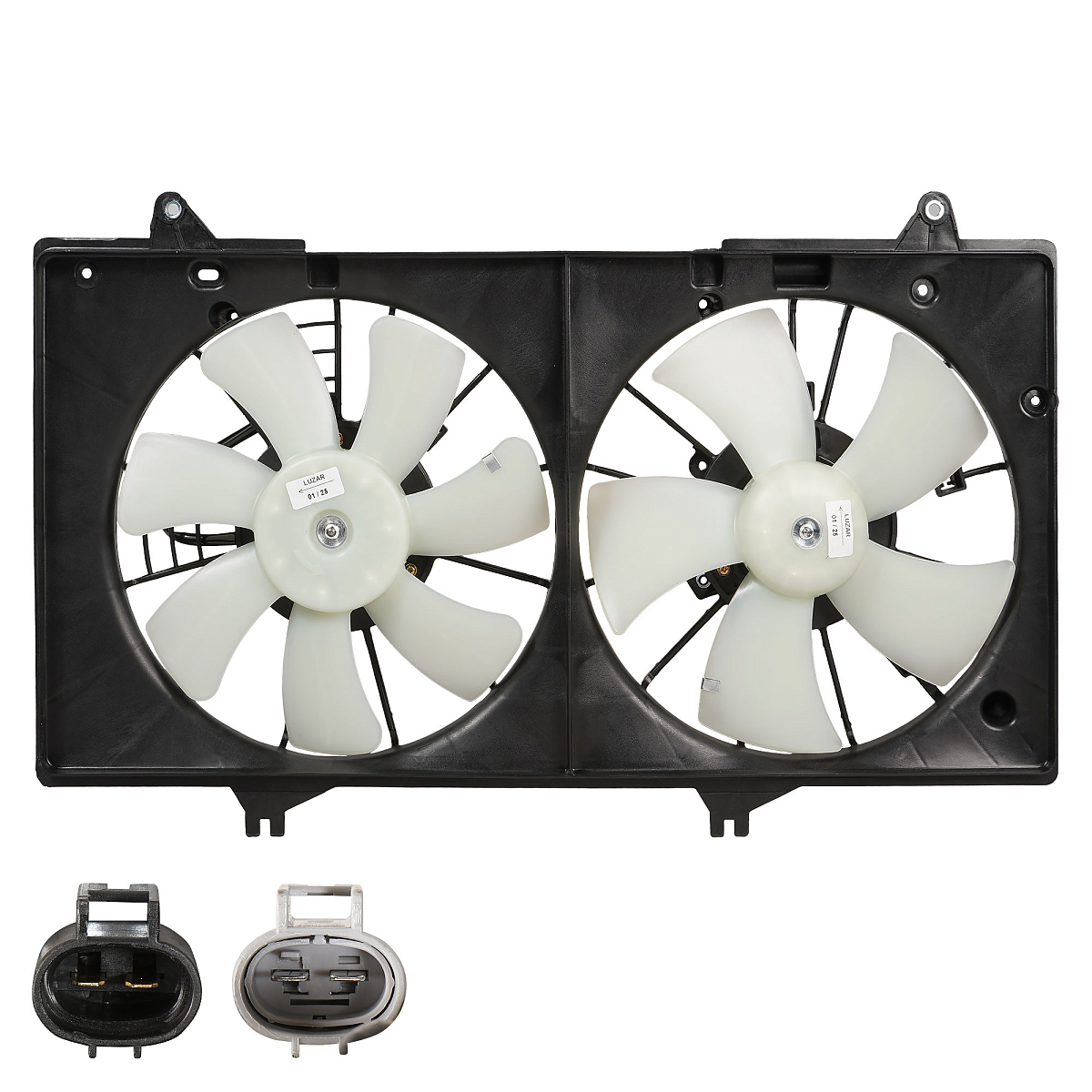 Электровентилятор охлаждения с кожухом (2 вент.) для автомобилей Mazda 6 (GH) (07-) 1.8i/2.0i