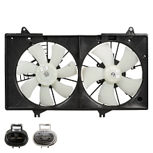 Электровентилятор охлаждения с кожухом (2 вент.) для автомобилей Mazda 6 (GH) (07-) 1.8i/2.0i