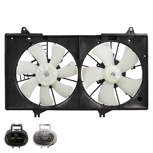 Электровентилятор охлаждения с кожухом (2 вент.) для автомобилей Mazda 6 (GH) (07-) 1.8i/2.0i