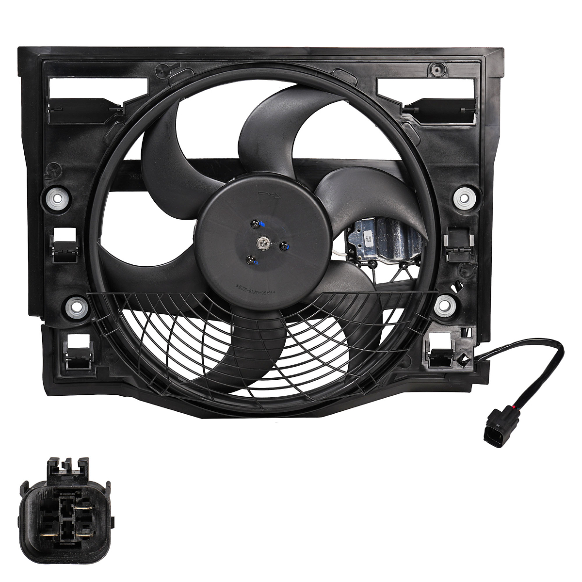 Электровентилятор кондиционера для автомобилей BMW 3 (E46) (98-) (с кожухом)