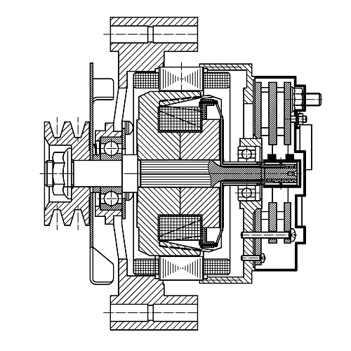 Генератор для автомобилей Howo/Sitrak/Shacman с двигателем WD615 Евро-2 55А