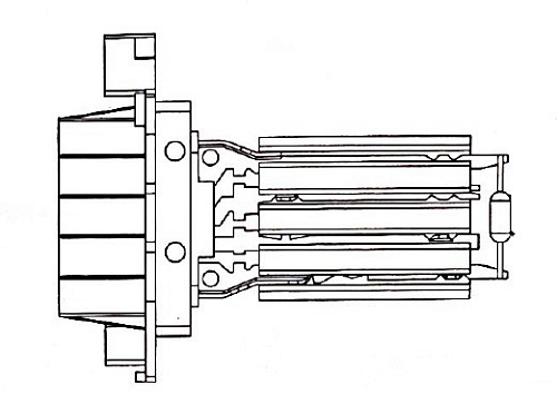 Резистор электровентилятора отопителя для автомобилей Fiat Ducato (06-)/PSA Boxer/Jumper (06-)