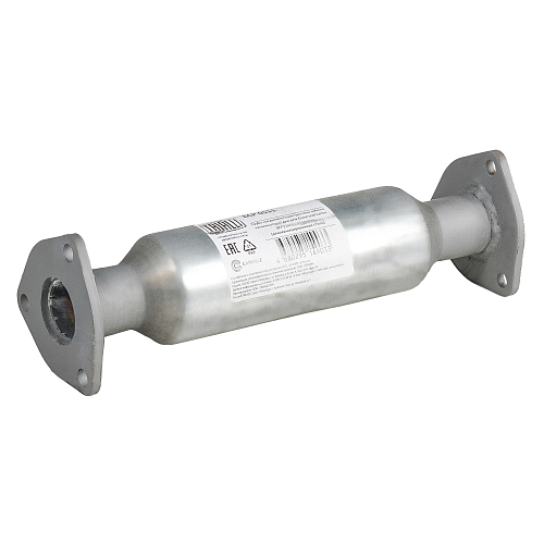 Труба соединительная (вставка вместо катализатора) для автомобилей Chevrolet Lanos (97-) со стронгером (алюминизированная сталь)