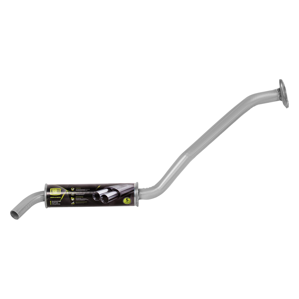 Глушитель для автомобилей Лада 2107 дополнительный (резонатор) инжектор (алюминизированная сталь)