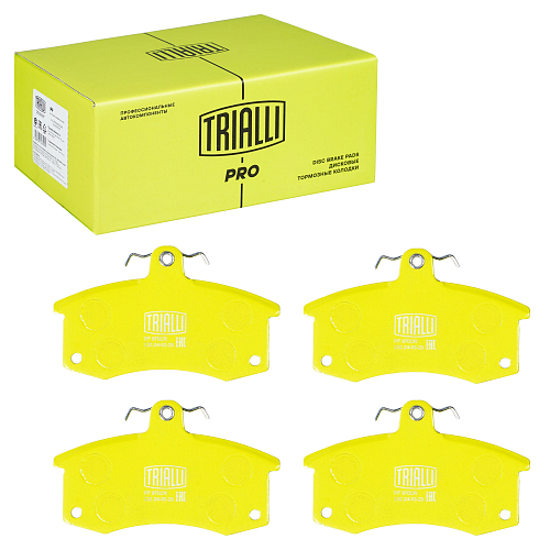 Колодки тормозные дисковые передние (керамические) для автомобилей Лада 2110 (в комплекте с 2-мя датчиками) [серия PRO]