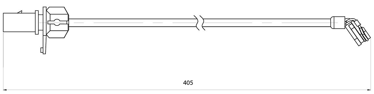 Датчик износа передних тормозных колодок для автомобилей Audi Q7 (15-) L=405