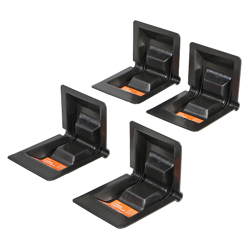 Уголок защитный усиленный для крепления груза лентой до 60мм, черный, набор 4 шт.