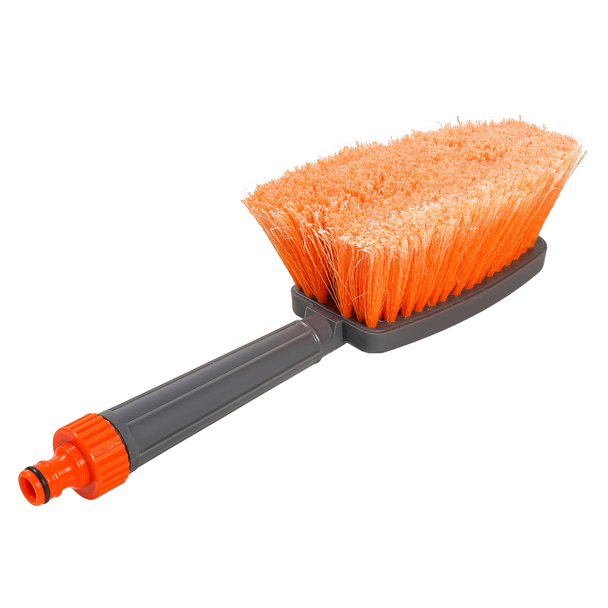 Щетка для мытья с насадкой для шланга, с мягкой распушенной щетиной (33 см)