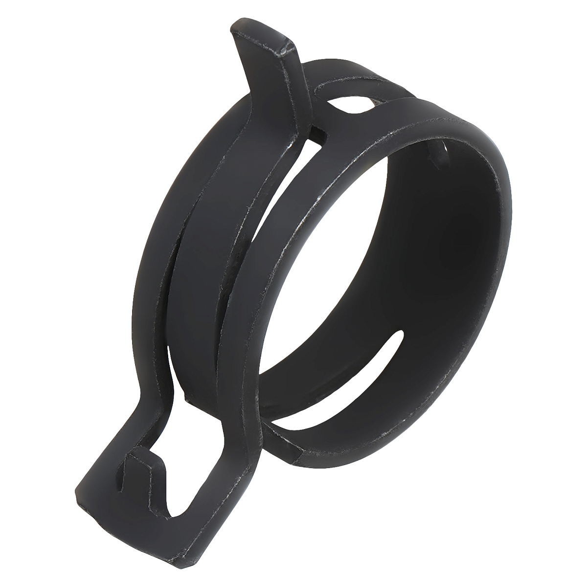 Хомут пружинный 30 (28-32,5/12мм), мин.29мм, самозажимной, хром-цинк(dacromet),черный