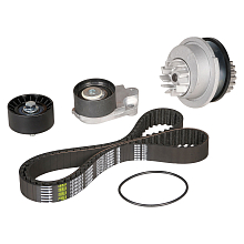 Ремкомплект ГРМ для автомобилей Daewoo Nexia (94-)/Lacetti (04-)/Lanos (97-) 1.4i/1.5i/1.6i DOHC (помпа/ремень/2 ролика)