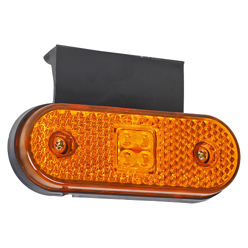 Огонь габаритный светодиодный, 12/24В, оранжевый, съемный кронштейн, комплект 4 шт.