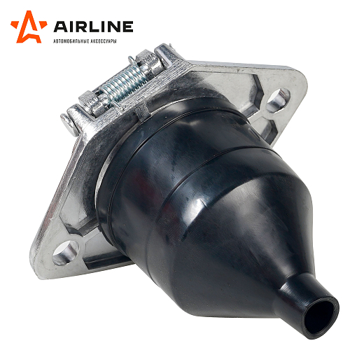 Розетка прицепа/тягача 24В тип-S 7 контактов металл (сальник)