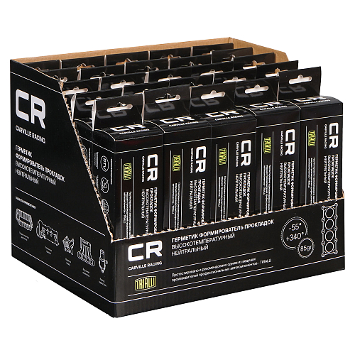 Герметик формирователь прокладок силиконовый высокотемпературный нейтральный, черный, туба 85г.