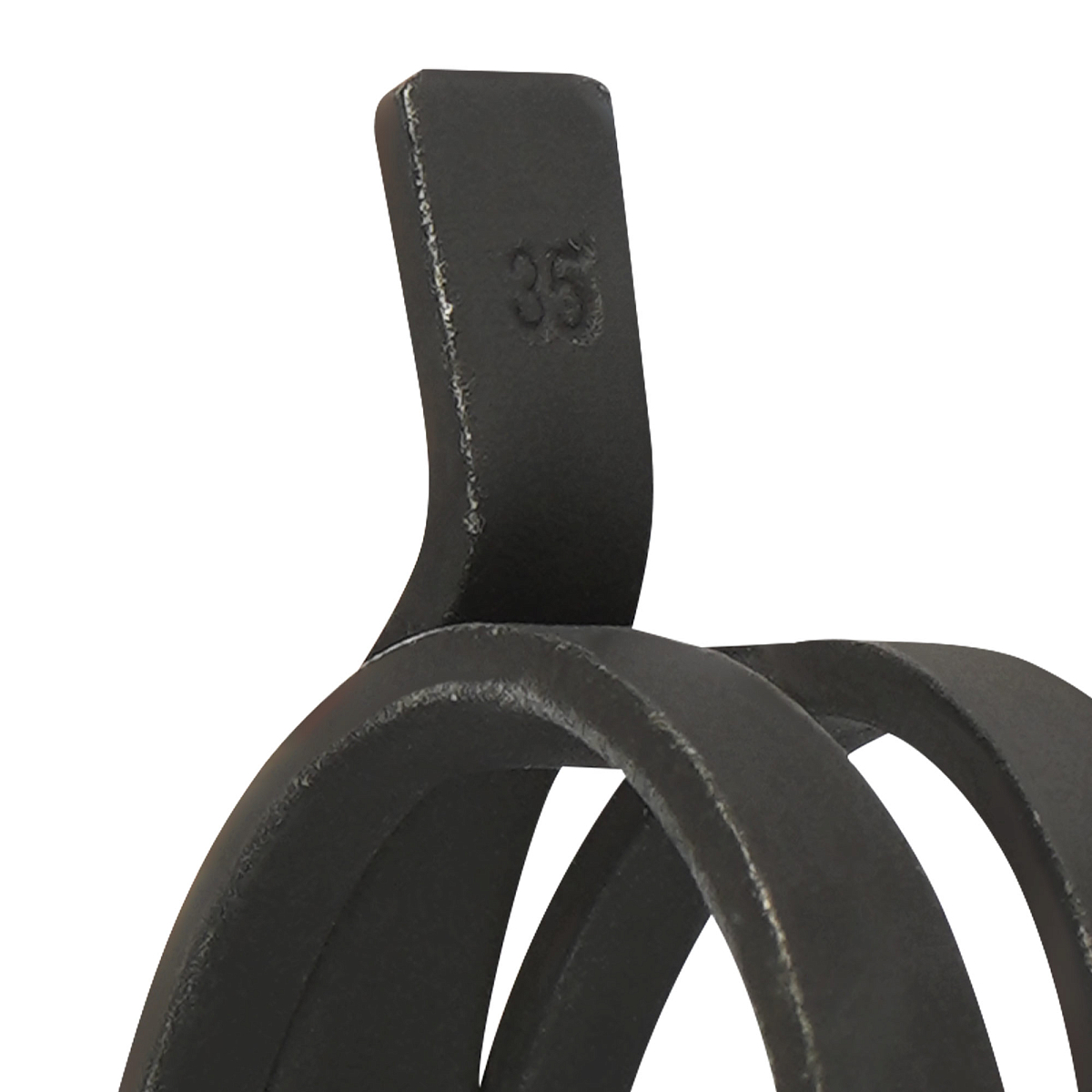 Хомут пружинный 35 (31,5-38/12мм), мин.34мм, самозажимной, хром-цинк(dacromet),черный