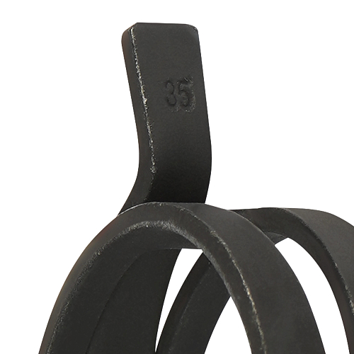 Хомут пружинный 35 (31,5-38/12мм), мин.34мм, самозажимной, хром-цинк(dacromet),черный