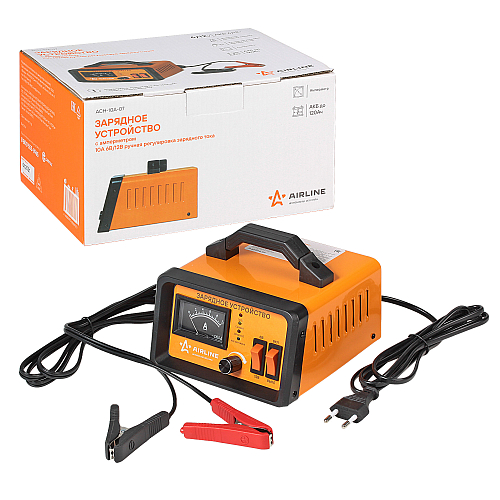 Зарядное устройство 0-10А 6В/12В импульсное, амперметр, ручная регулировка