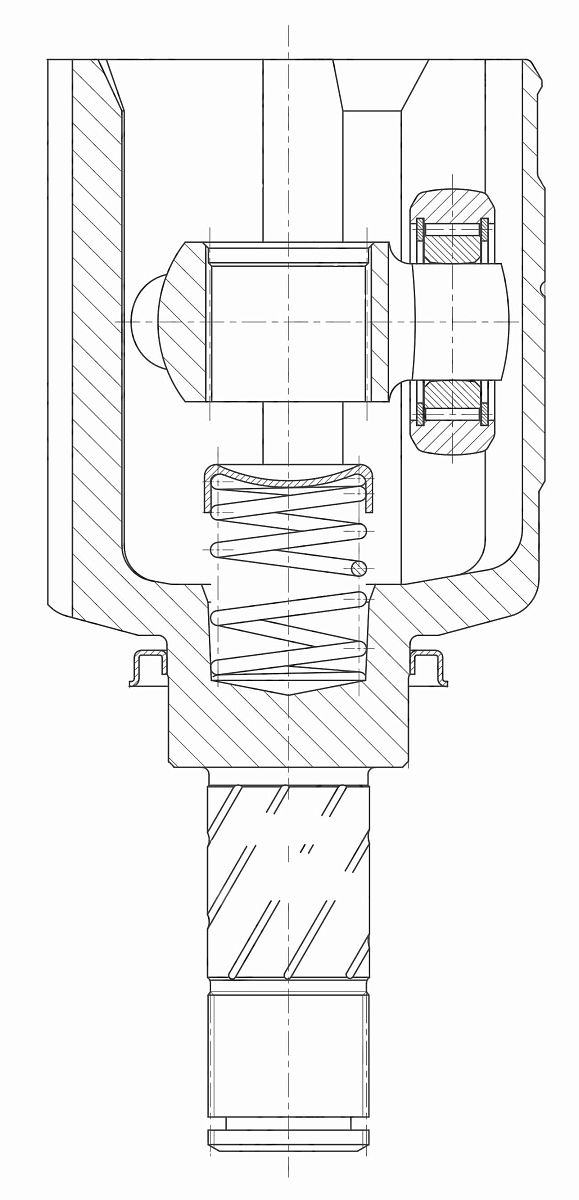 ШРУС внутренний левый для автомобилей Renault Duster (10-) 1.6i 5MT 2WD