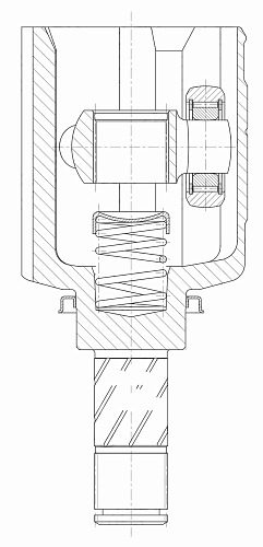 ШРУС внутренний левый для автомобилей Renault Duster (10-) 1.6i 5MT 2WD