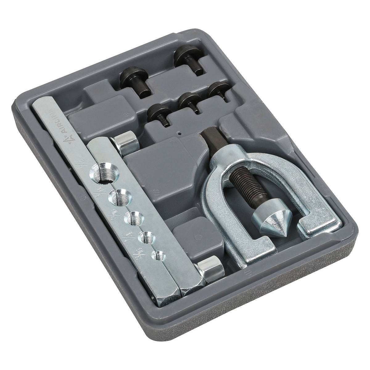 Инструмент для развальцовки труб D=3/16-1/2, набор 7пр.