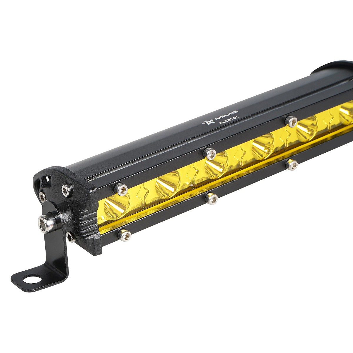 Фара (балка) светодиод. однорядная, 6LED, желтый дальний свет, 9Вт, 186x30x47мм, 12/24В