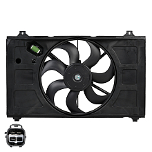 Электровентилятор охлаждения для автомобилей KIA Rio II (05-) (с кожухом)