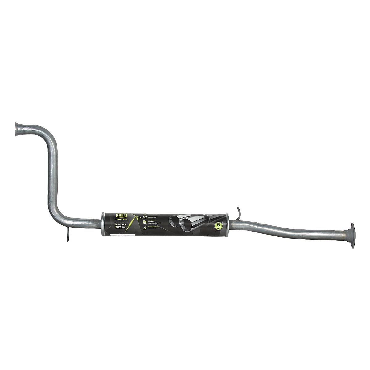 Глушитель для автомобилей Лада 1118 Kalina дополнительный (резонатор) без гофры (алюминизированная сталь)