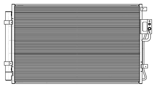 Радиатор кондиционера для автомобилей Santa Fe (CM) (06-) 2.4i/3.3i/3.5i