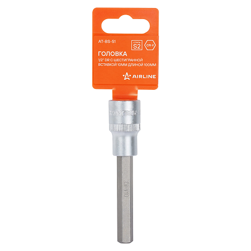 Головка торцевая 1/2"DR со вставкой HEX 10мм, L=100мм