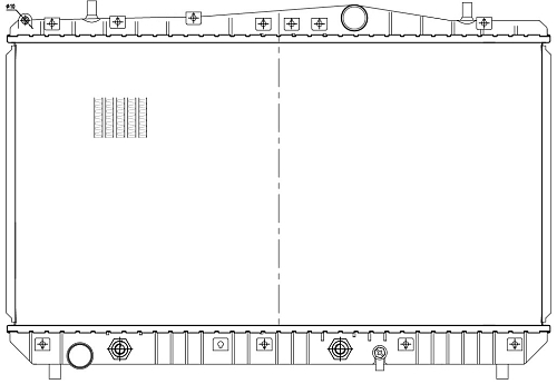 Радиатор охлаждения для автомобилей Lacetti (04-) 1.6i/1.8i AT (паяный)