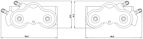 Комплект цилиндров тормозных для автомобилей Лада 2121 передний левый / правый d=30мм (старого образца)