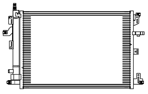 Радиатор кондиционера для автомобилей Volvo XC90 (02-) (c ресивером)