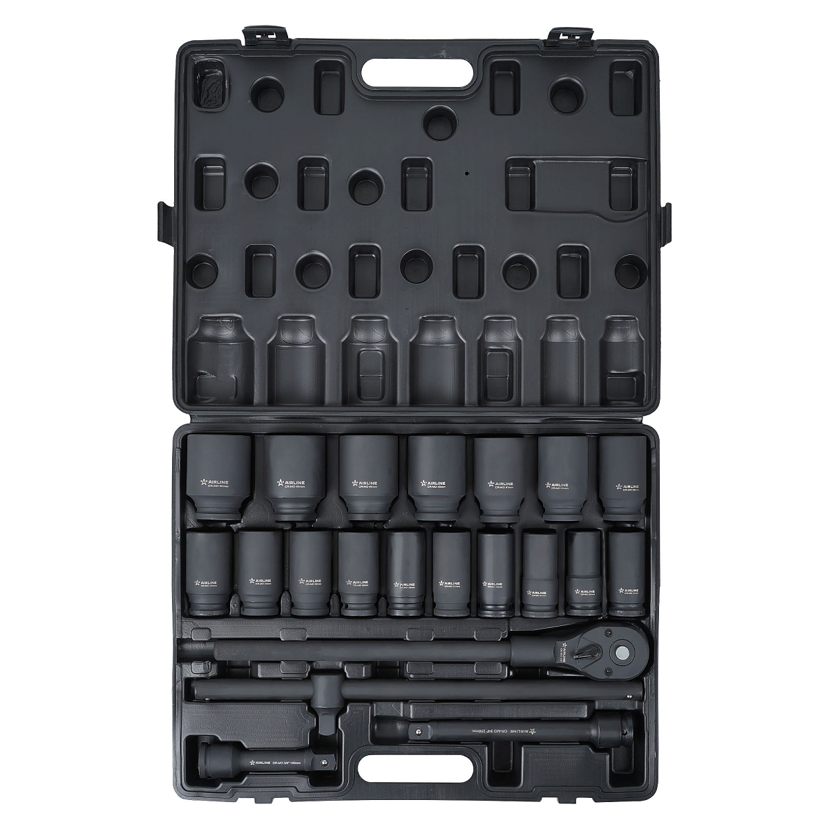 Набор головок ударных 3/4"DR L=90мм, 21пр. (22-50мм) пласт.кейс