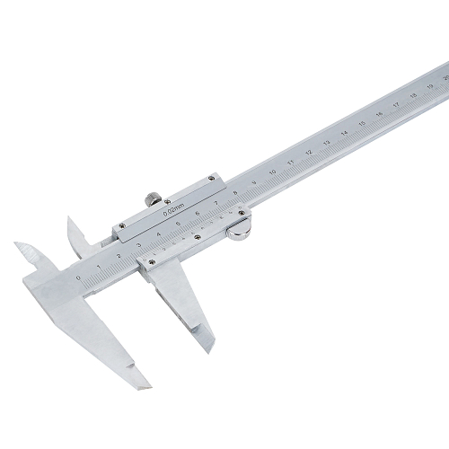 Штангенциркуль нониусный 200мм, шаг 0.02мм, стальной, глубиномер, кейс