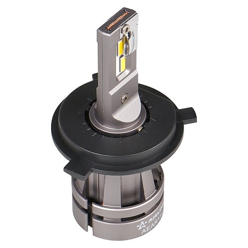 Лампa светодиодная H4 PLUS, 28Вт, 12/24В, 5000Лм (2500Лм x 2), 3000К (Желтый), комплект 2 шт.