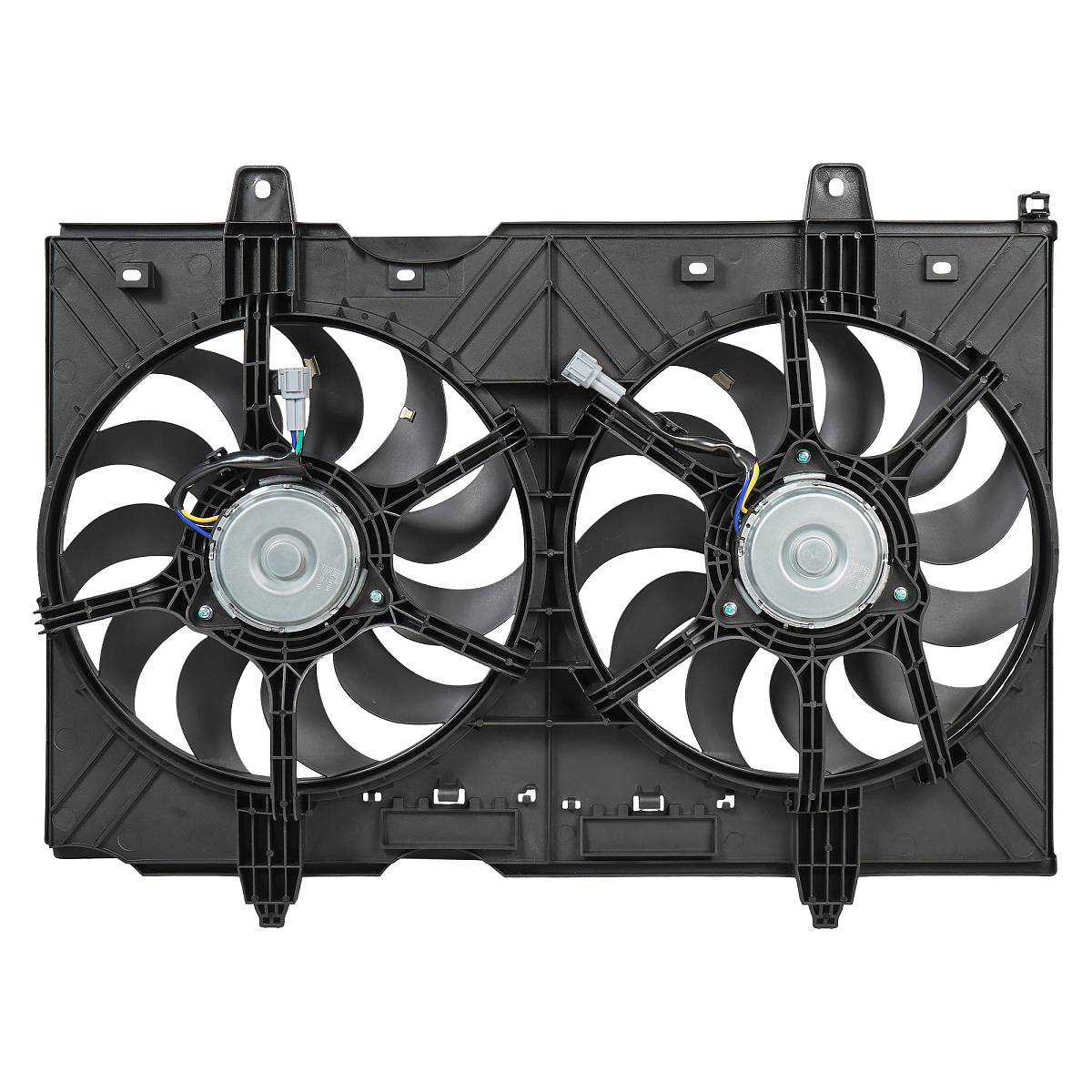 Электровентилятор охлаждения для автомобилей Nissan X-Trail (T31) (07-) 2.0d/2.0i/2.5i (2 вент.) (с кожухом)