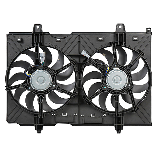 Электровентилятор охлаждения для автомобилей Nissan X-Trail (T31) (07-) 2.0d/2.0i/2.5i (2 вент.) (с кожухом)