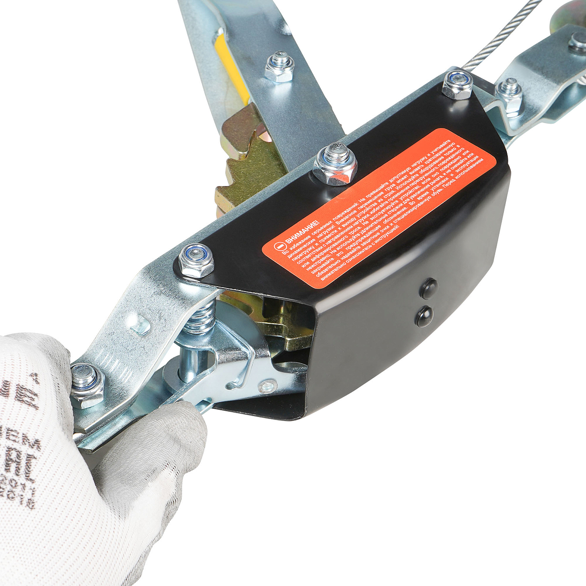 Лебедка ручная рычажная с двойным храповым механизмом 1 т, 2,2 м