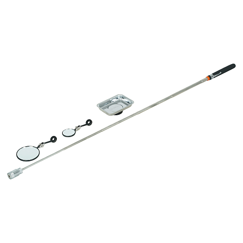 Инструмент инспекционный, набор 4пр. (захват телеск. с подсвет. 2.2кгс, зеркало телеск. D35, 57мм 2шт., магнит.тарелка 64х93мм)