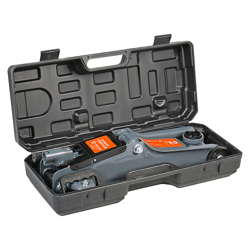 Домкрат подкатной 2т 90-340мм, низкопрофильный, кейс МП-серия