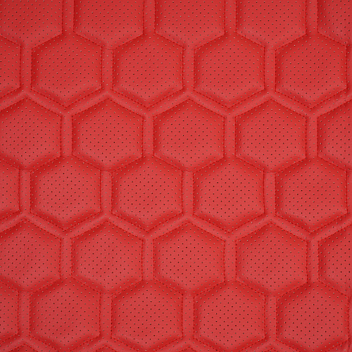 Накидка "Алькантара", задняя (3 предмета), экокожа с перфорацией, красная