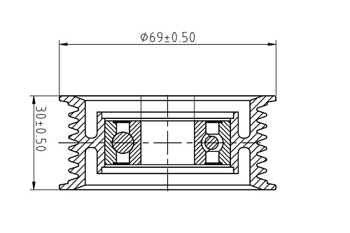 Ролик приводного ремня для автомобилей Mercedes S (W220) (02-) 5.5i [M275] (опорный) ребристый
